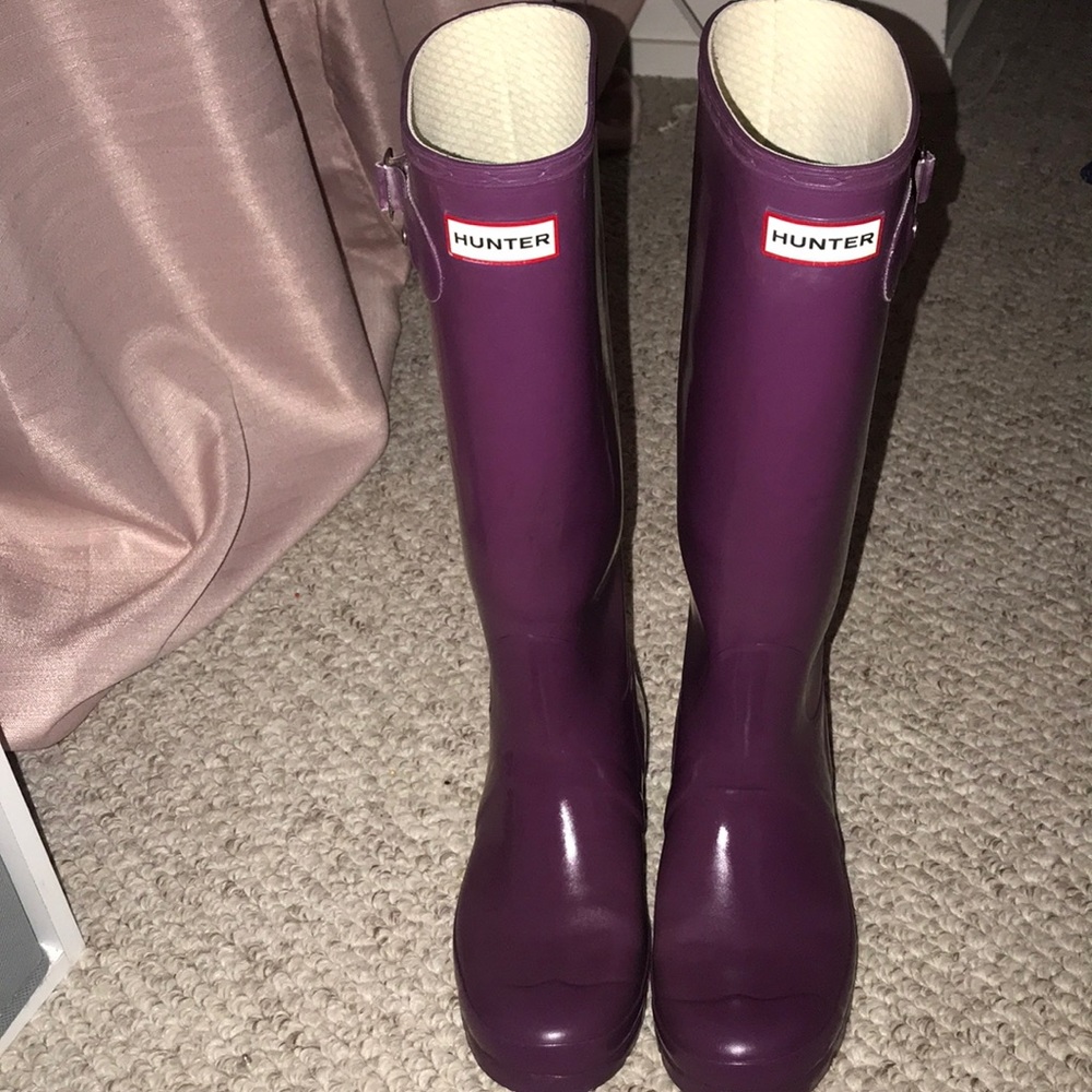 Purple Tall Hunter boots